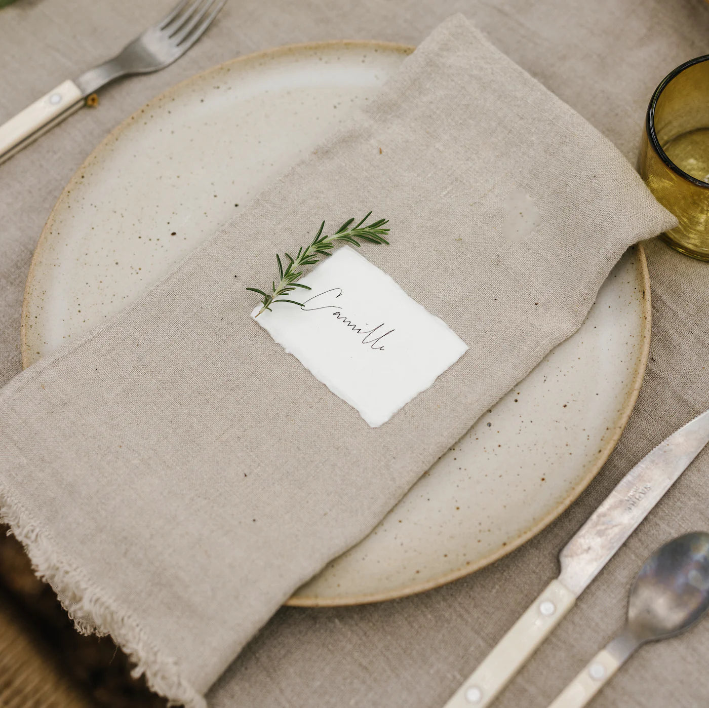 Oversized Frayed Linen Napkins | Set of 4