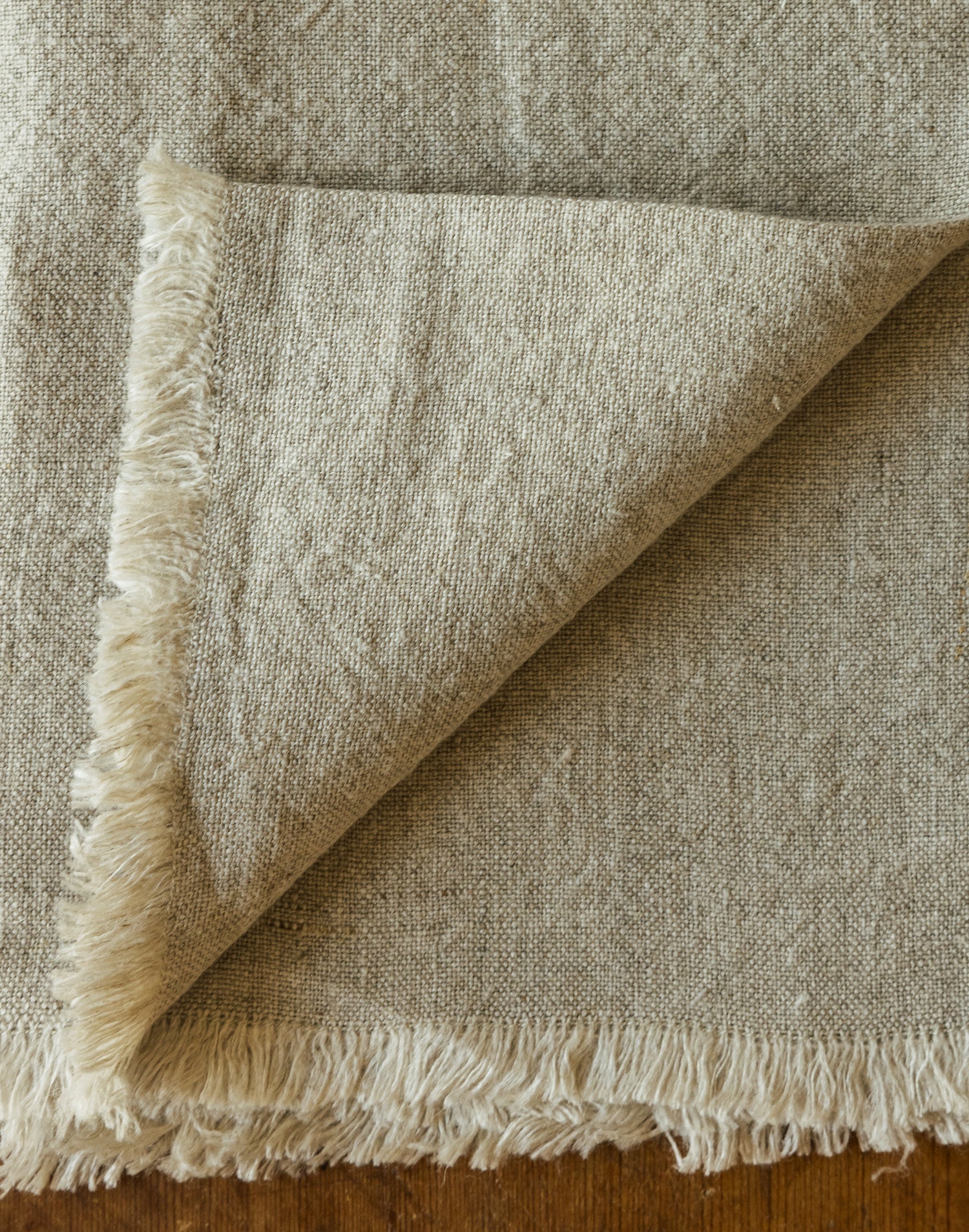 Oversized Frayed Linen Napkins | Set of 4