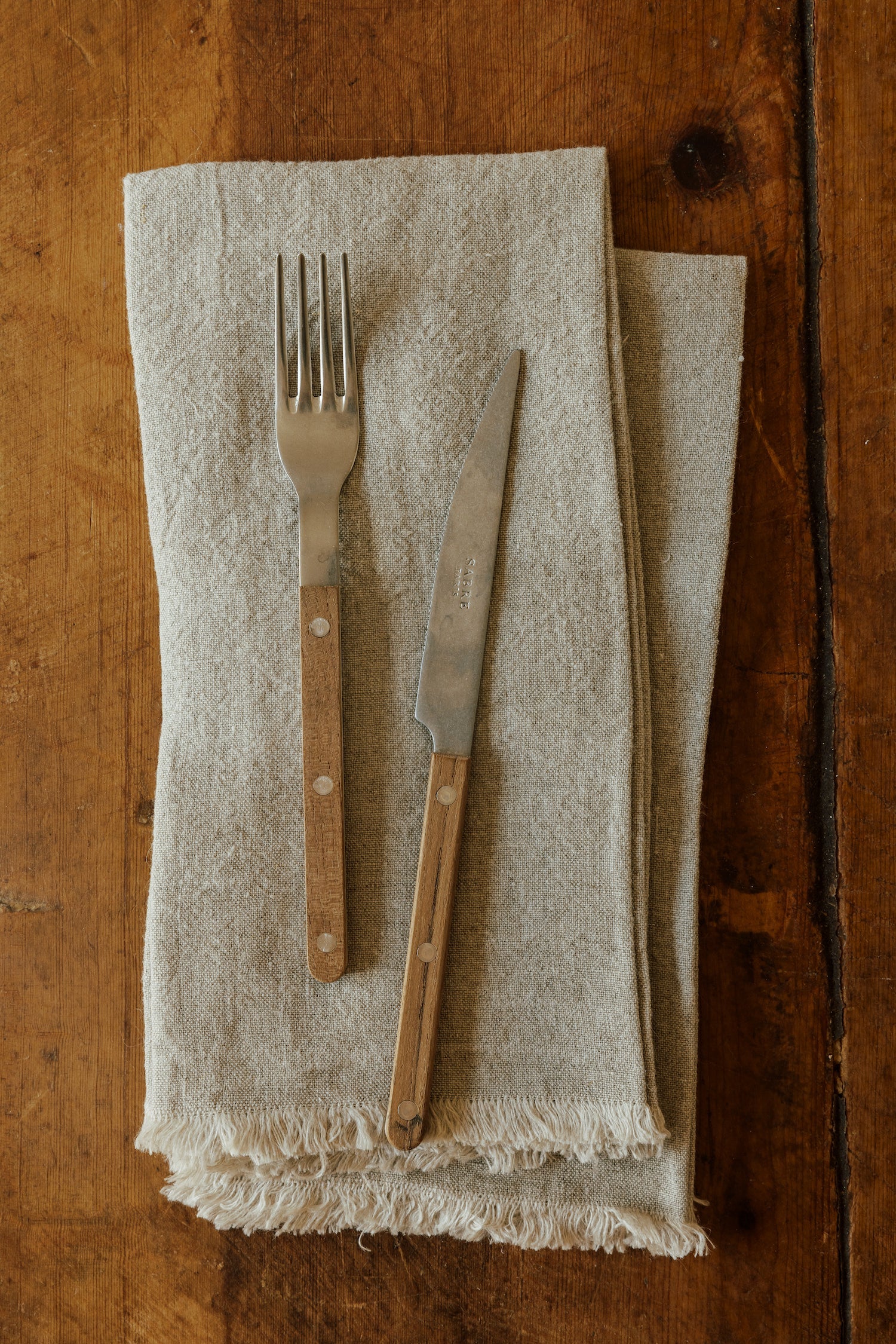 Oversized Frayed Linen Napkins | Set of 4