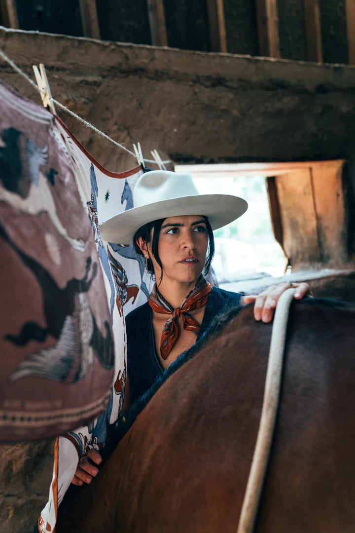 Pegasus Silk Bandana | Orange