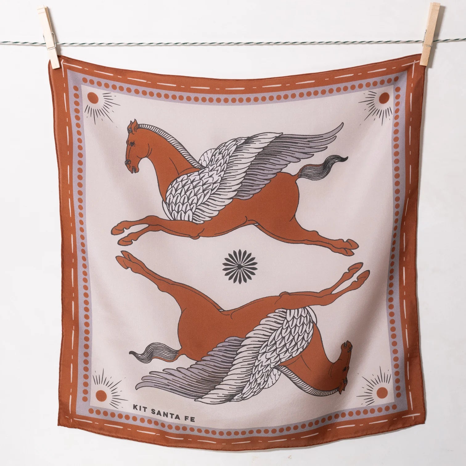 Pegasus Silk Bandana | Orange