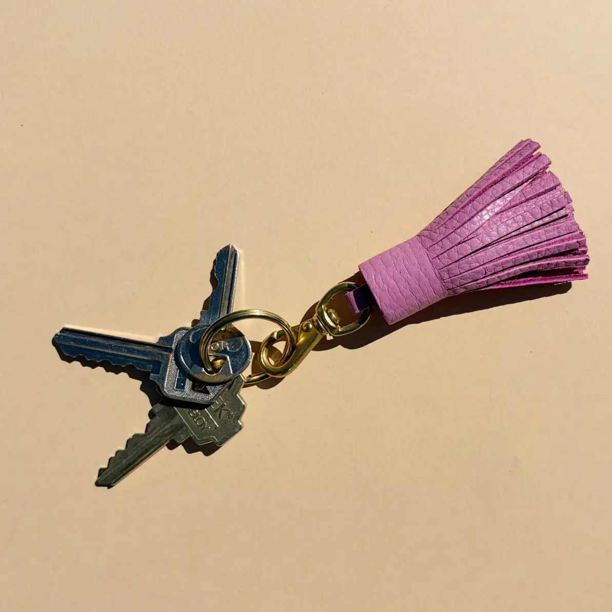 Sorbet Leather Tassel Keychain