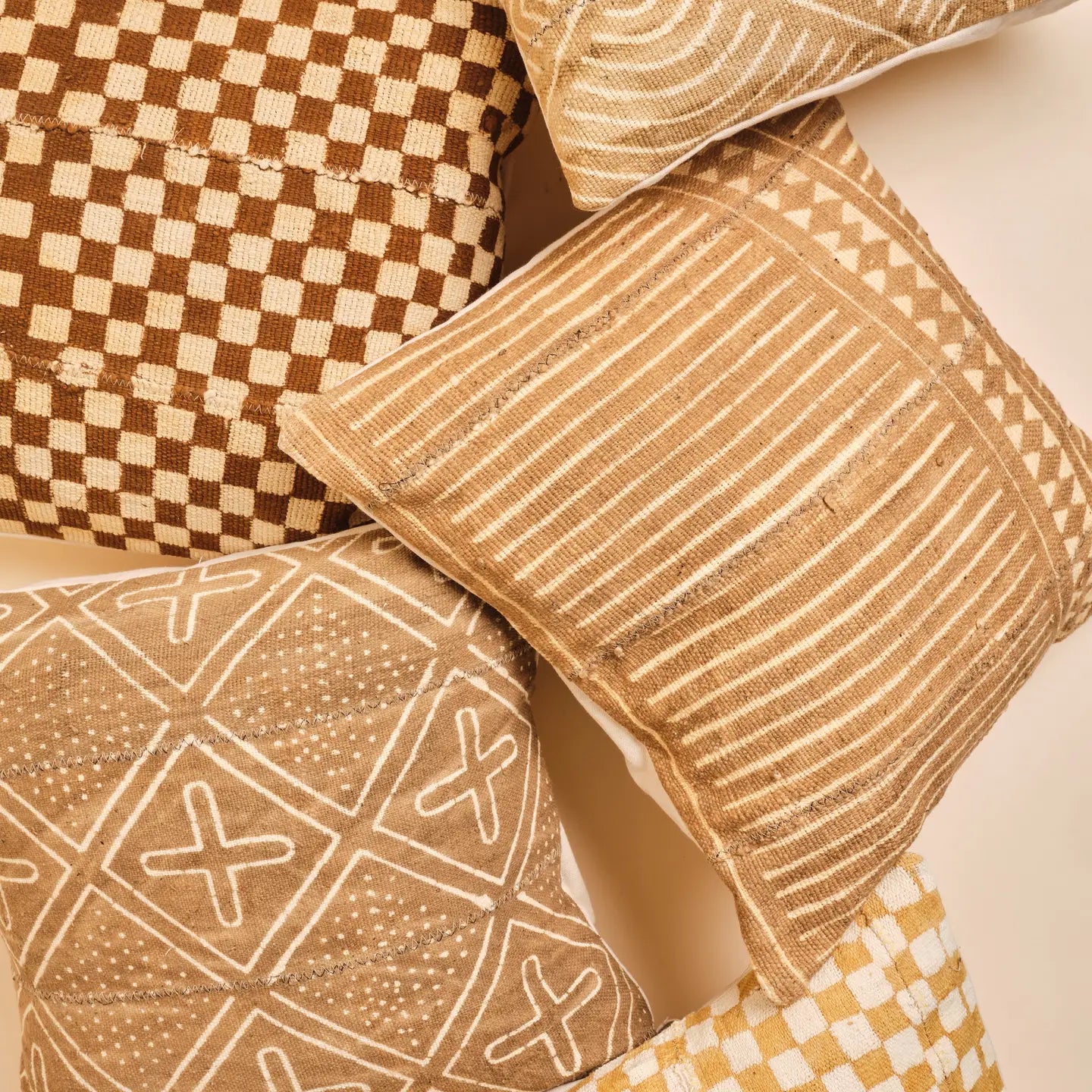 Vintage Crosses | Mudcloth Pillow