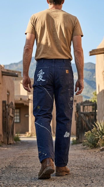 Upcycled Black Carhartt Pants | Knomad Tiger