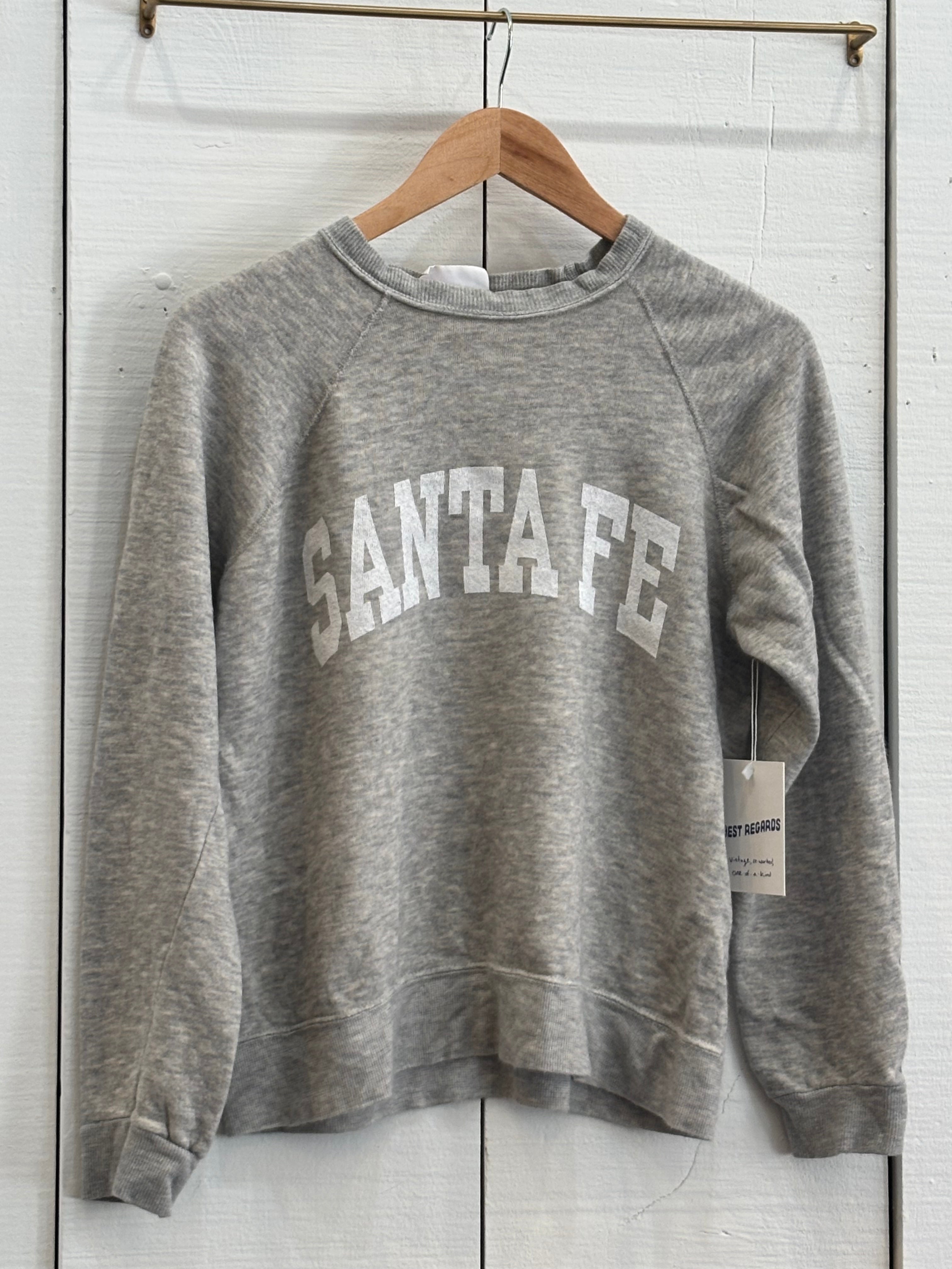 Santa Fe | Vintage Varsity Crewneck in Heather Grey
