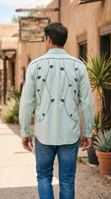 Upcycled Mint Green Shirt | Knomad Tiger