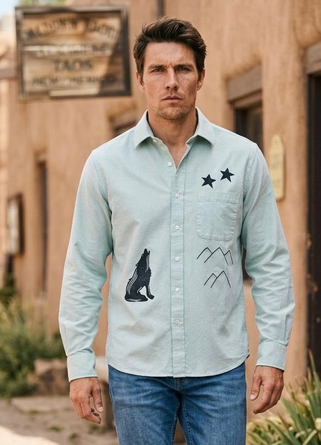 Upcycled Mint Green Shirt | Knomad Tiger