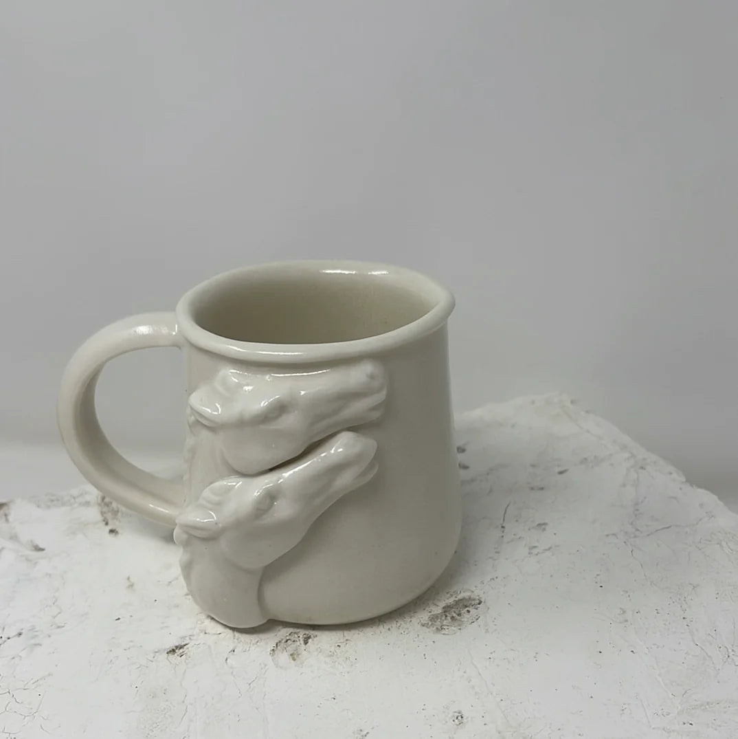Porcelain Two Horse Mug