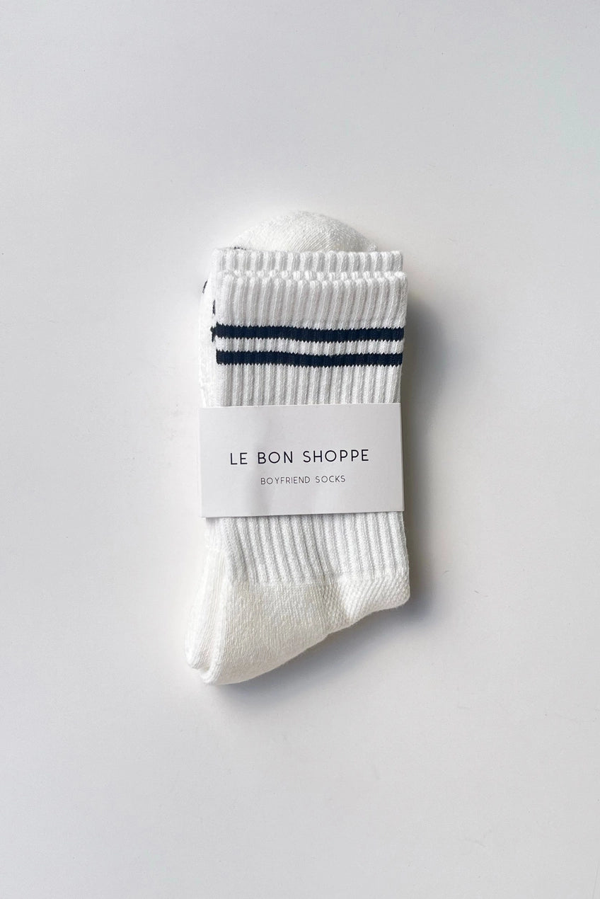 Boyfriend Socks | Classic White