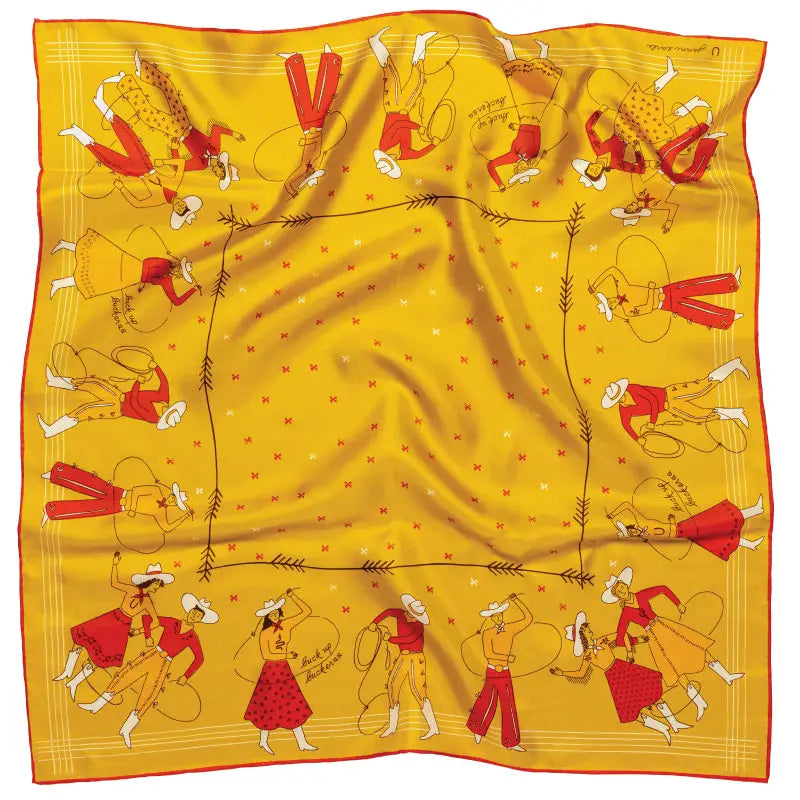 “Buck Up Buckaroo” | Silk Scarf