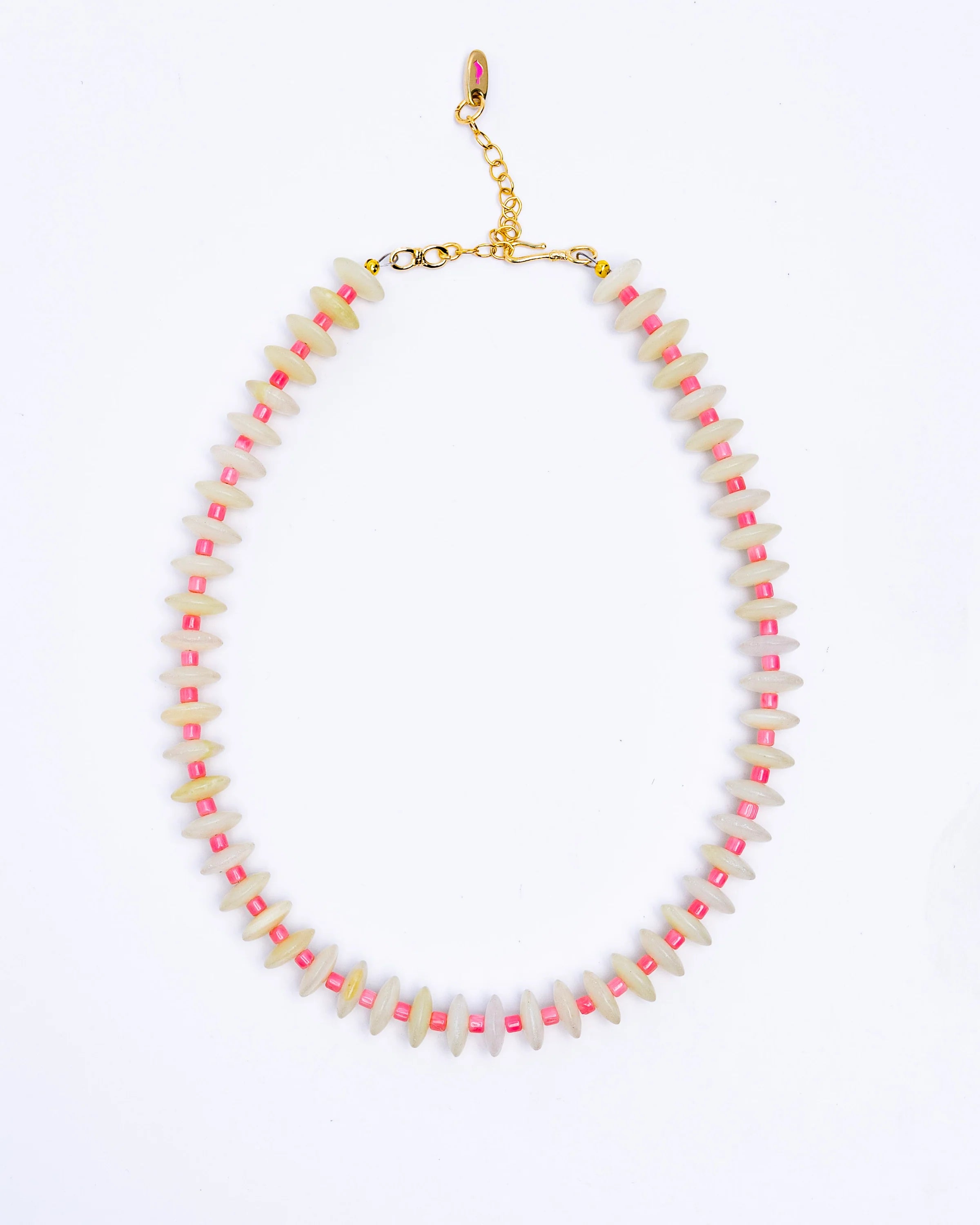 Clacite + Coral Necklace