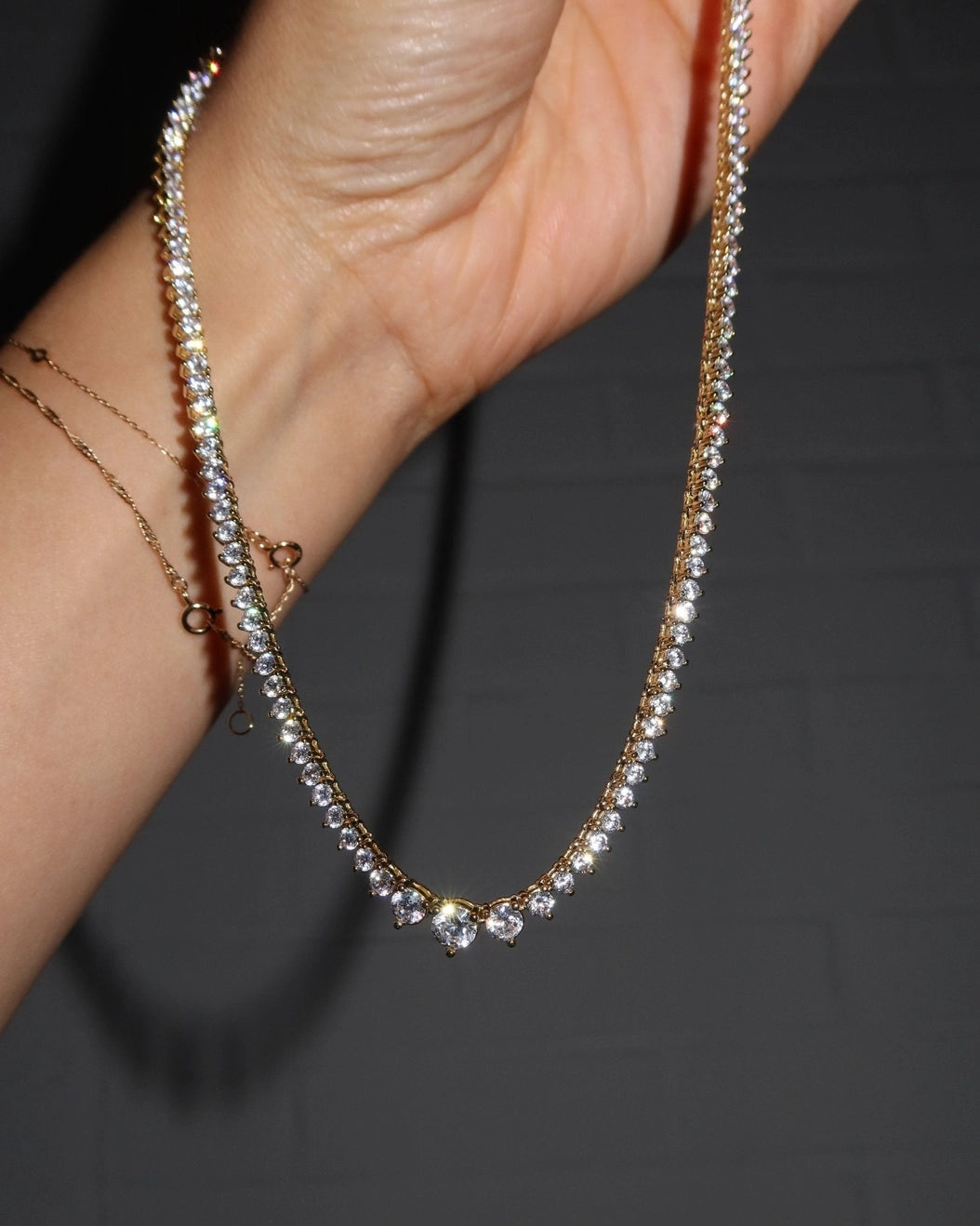 Daphne Gradient Tennis Necklace