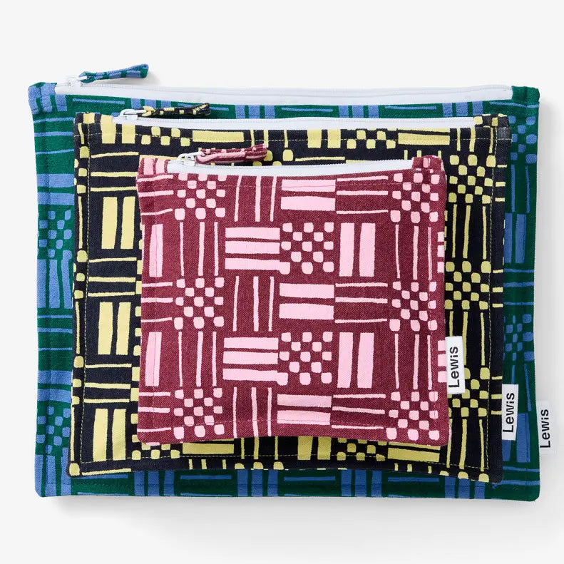 Zip Pouch Set | Escher Meadow