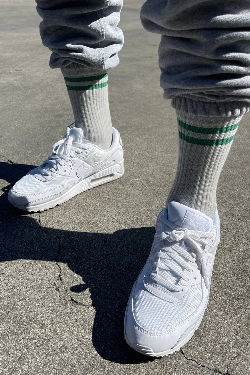 Extended Boyfriend Socks | Light Grey