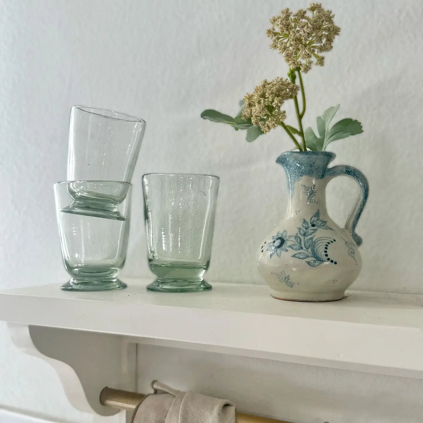 Handblown Footed Drinking Glass