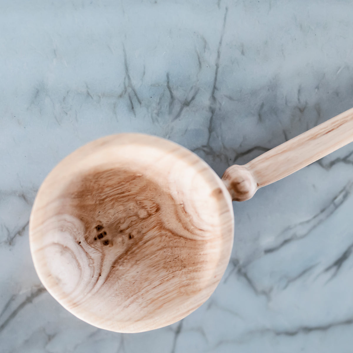 Hand Carved Wooden Scoop Spoon