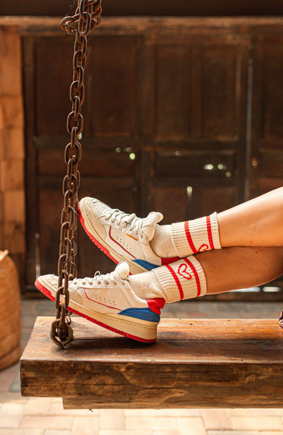 Imperfect Heart Socks | Red