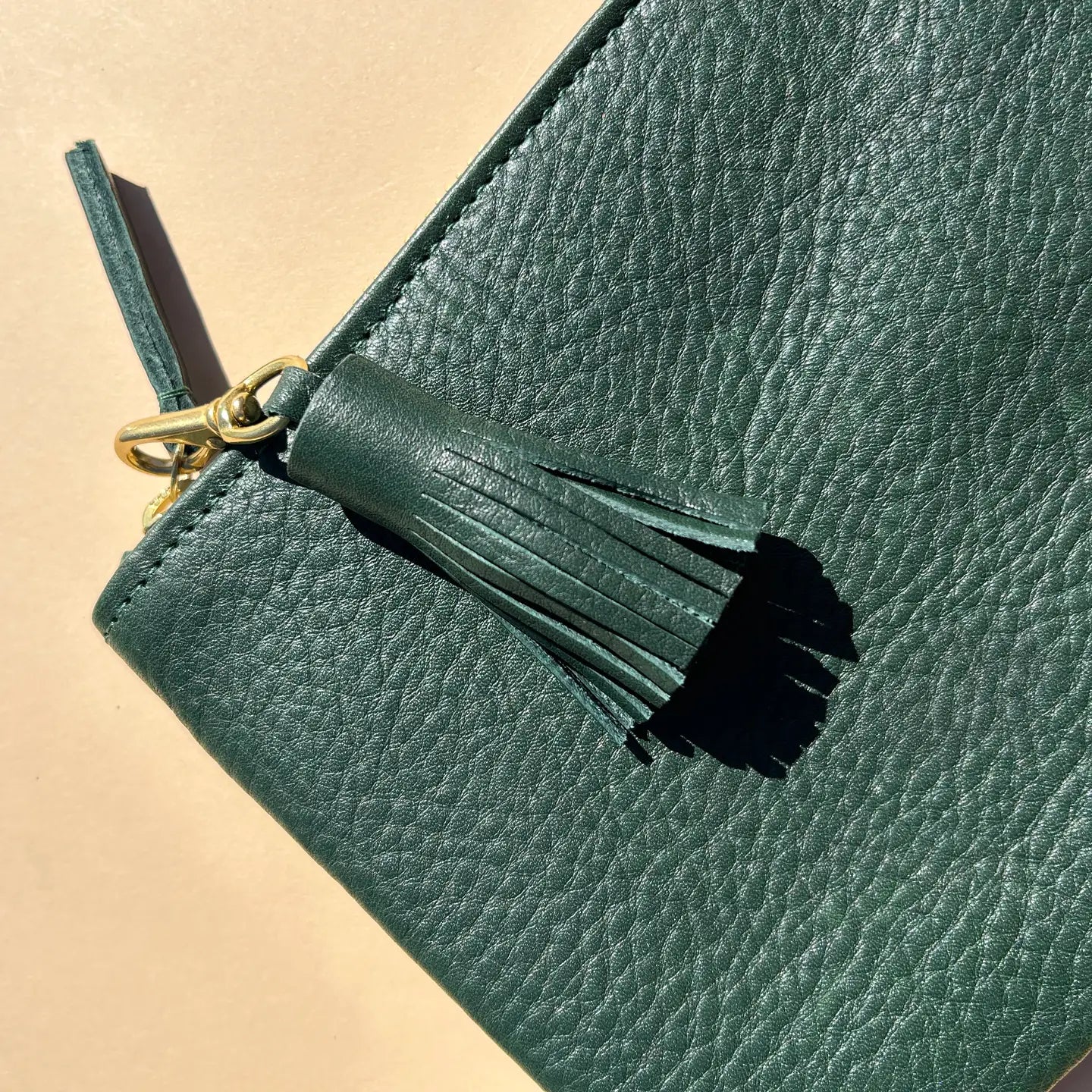 Kelp Leather Tassel Keychain