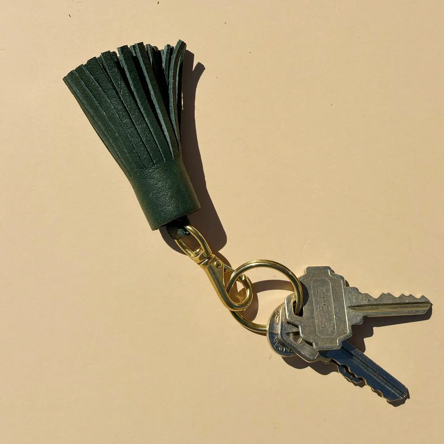 Kelp Leather Tassel Keychain