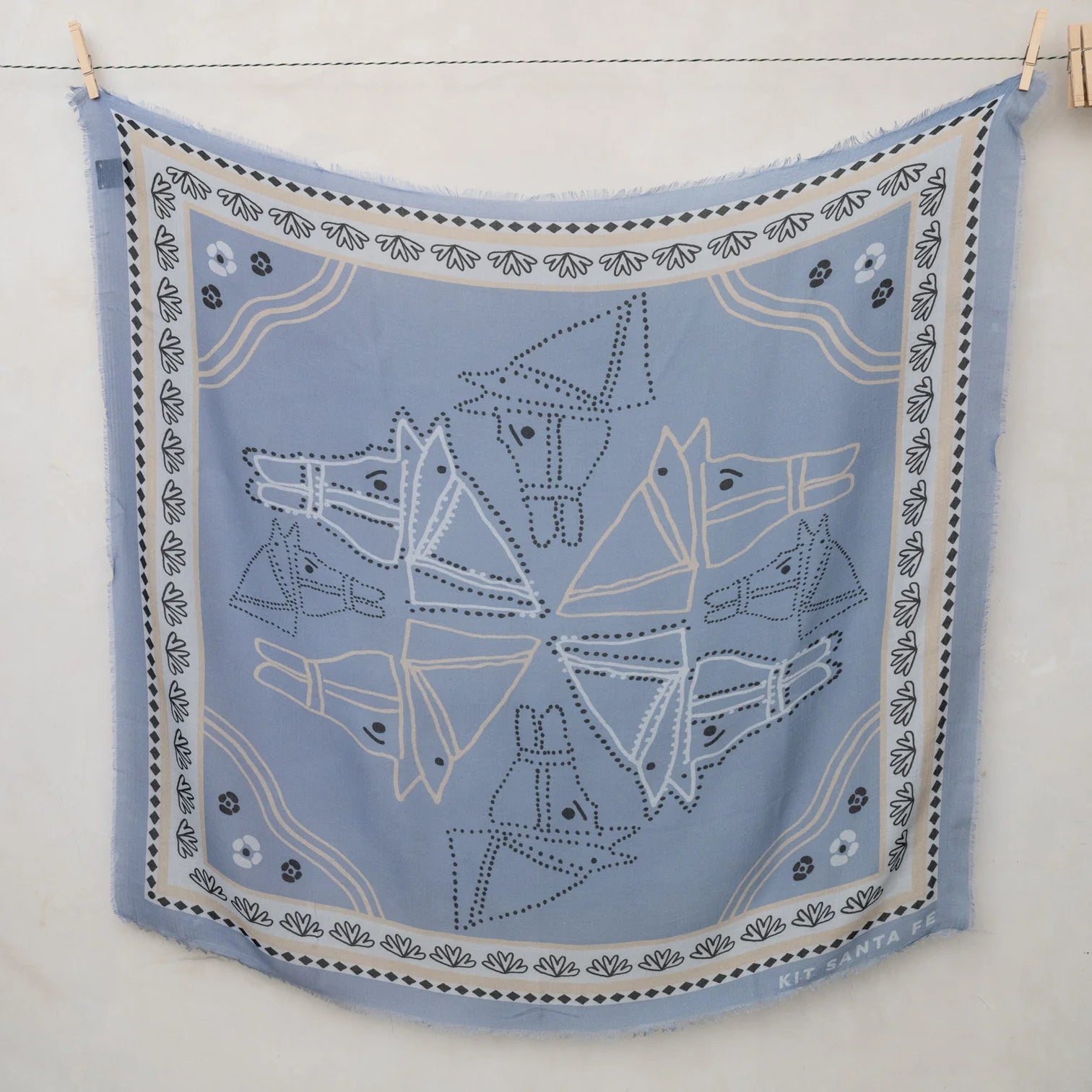 Cornflower Blue Cashmere Wild Rag