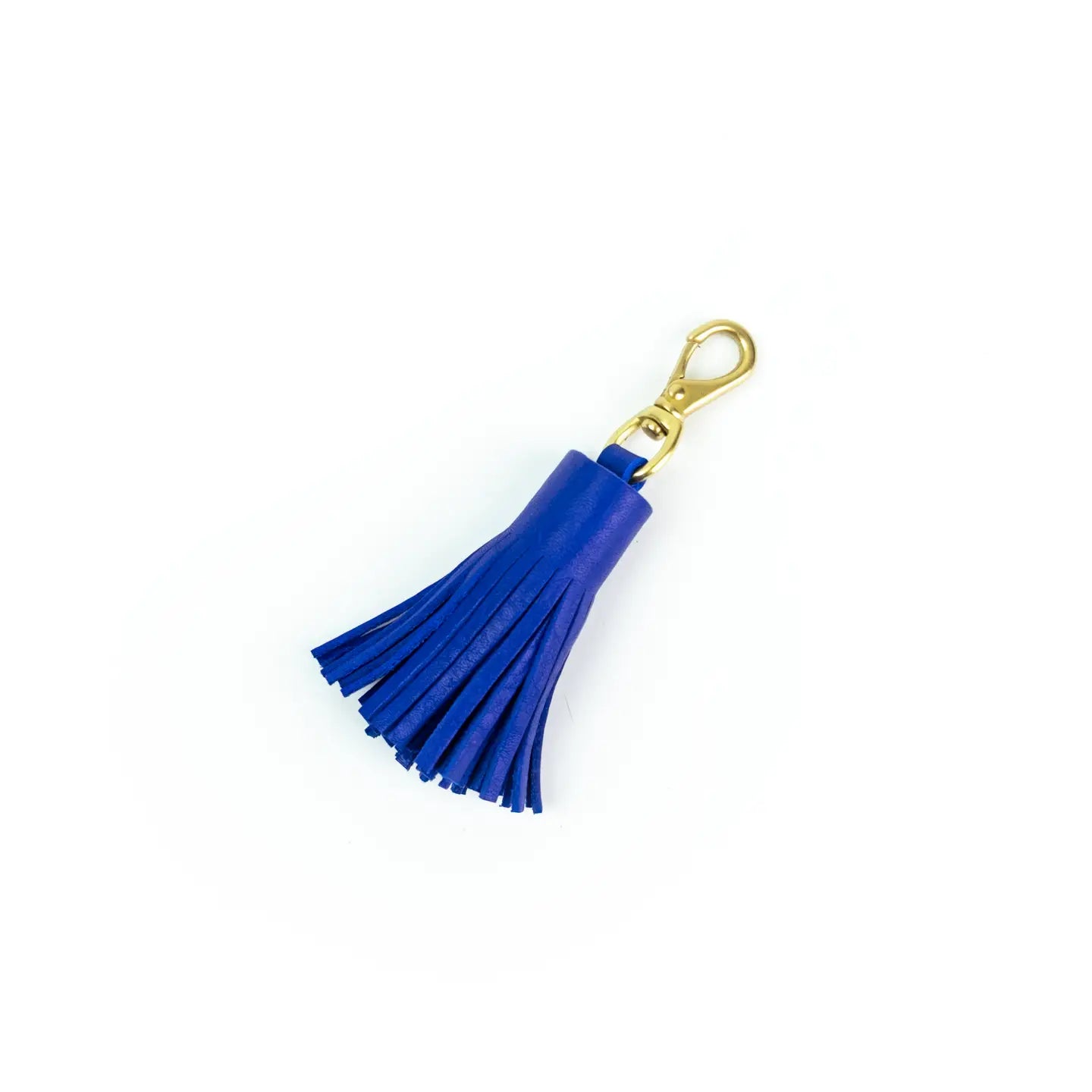 Lapis Leather Tassel Keychain