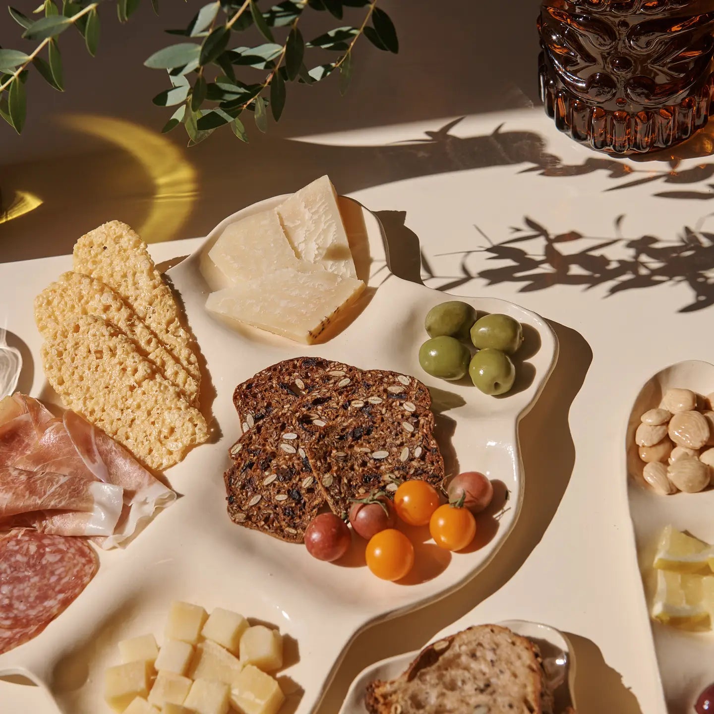 Large White Ceramic Charcuterie Board