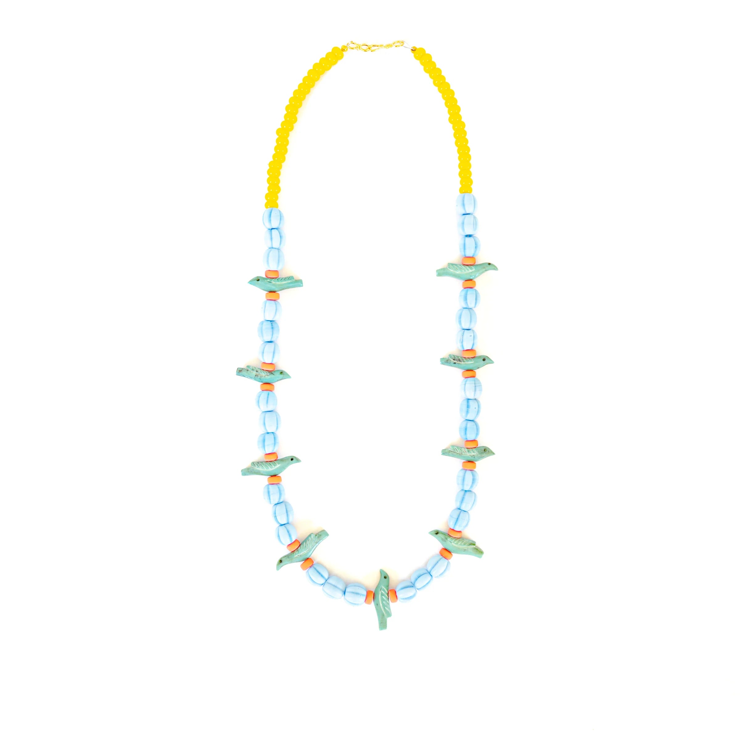 Long Turquoise Bird Necklace