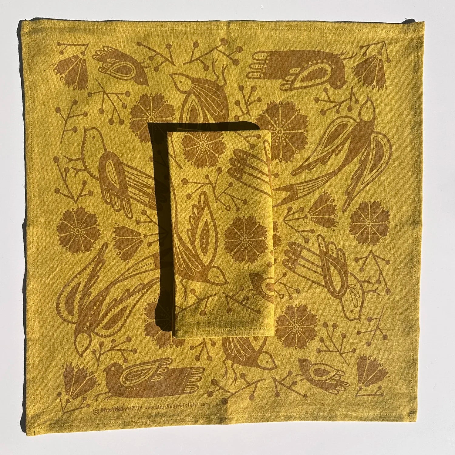 Los Pajaros Napkin Set | Chamisa Yellow