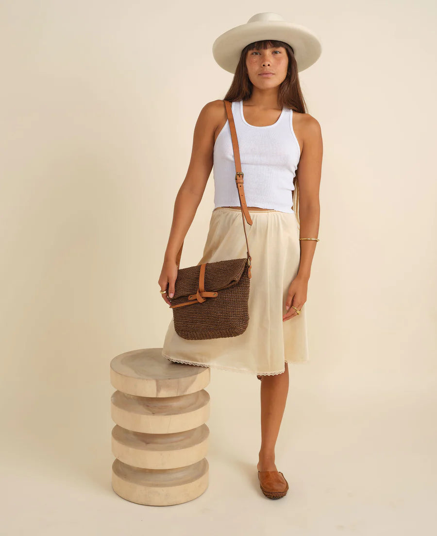 Carmen Woven Crossbody Bag | Natural