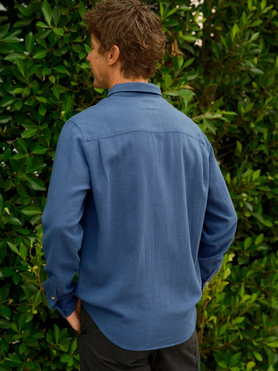 One Pocket Shirt | Indigo Flannel