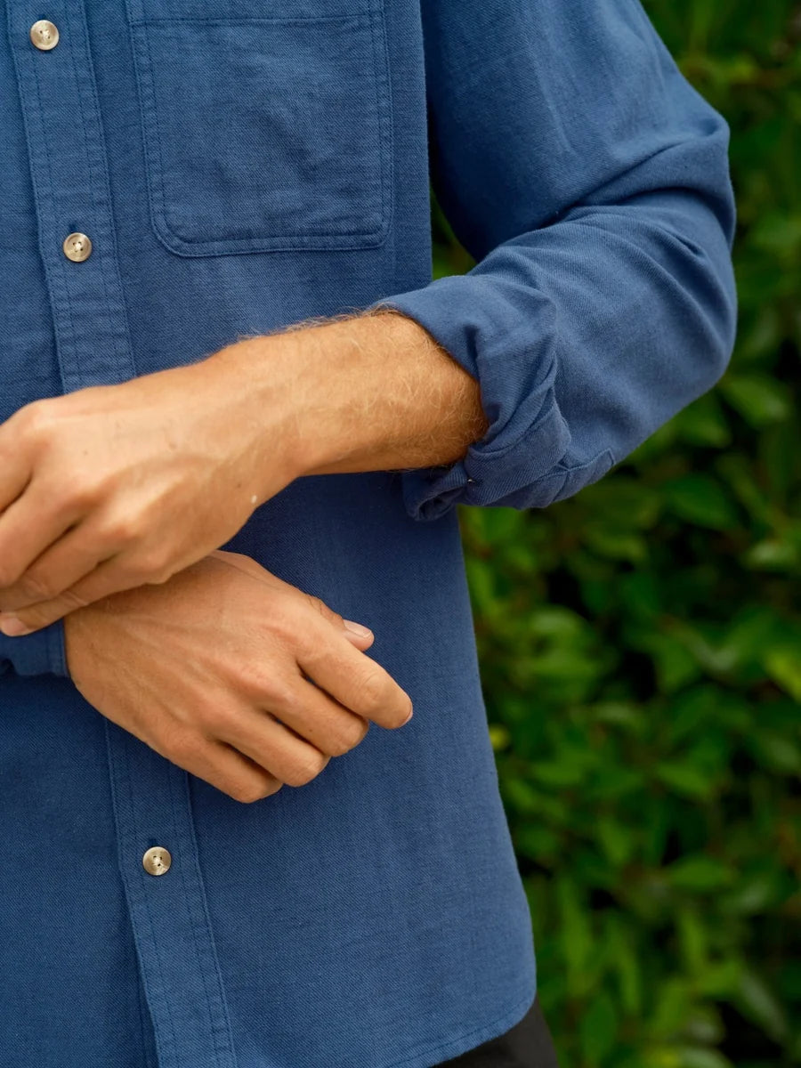 One Pocket Shirt | Indigo Flannel