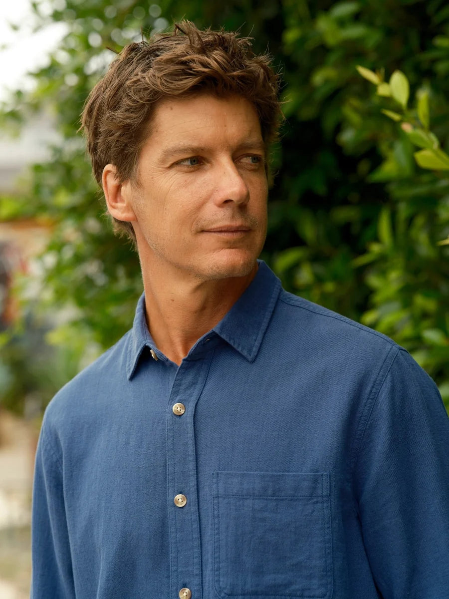 One Pocket Shirt | Indigo Flannel