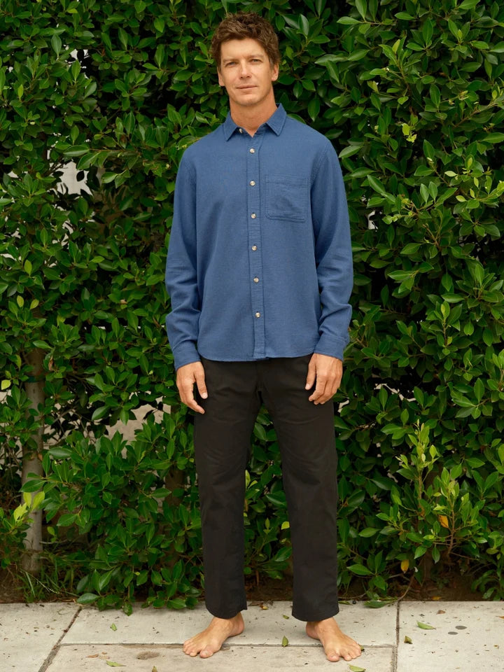 One Pocket Shirt | Indigo Flannel