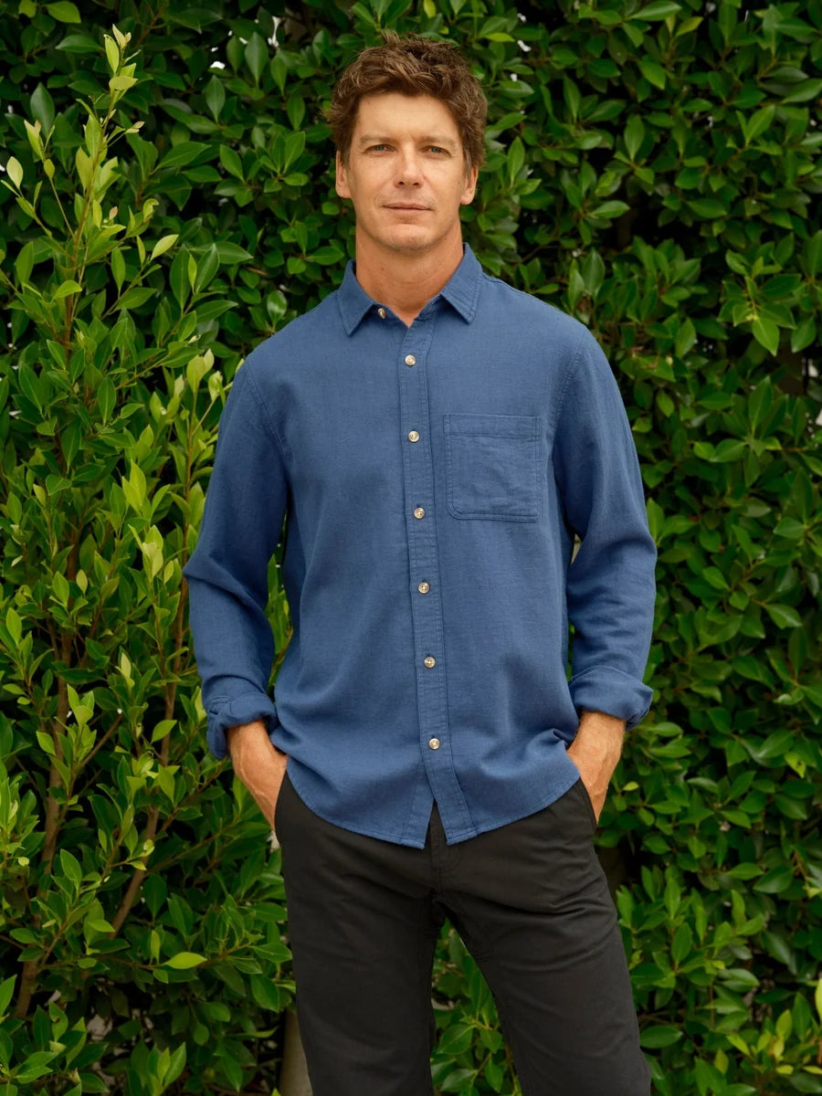 One Pocket Shirt | Indigo Flannel