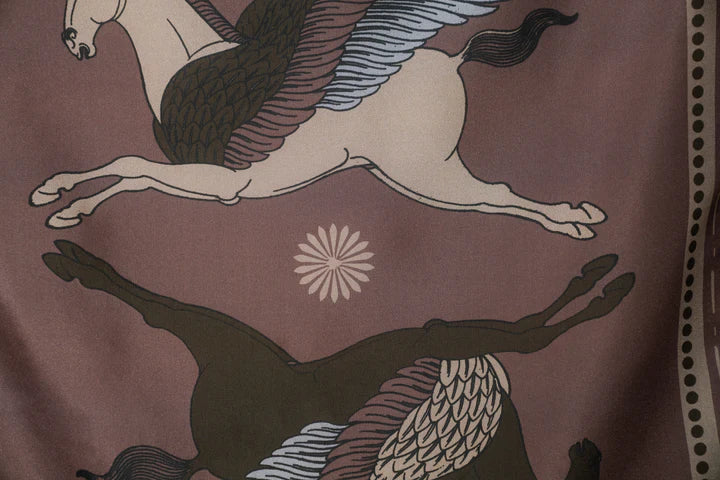 Pegasus Silk Bandana | Mauve