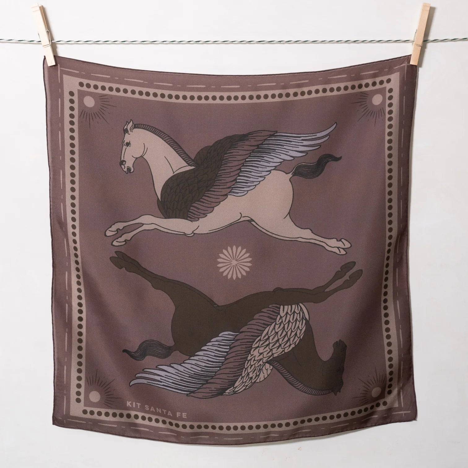 Pegasus Silk Bandana | Mauve