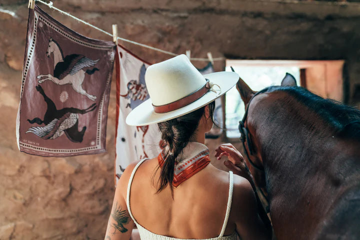 Pegasus Silk Bandana | Orange