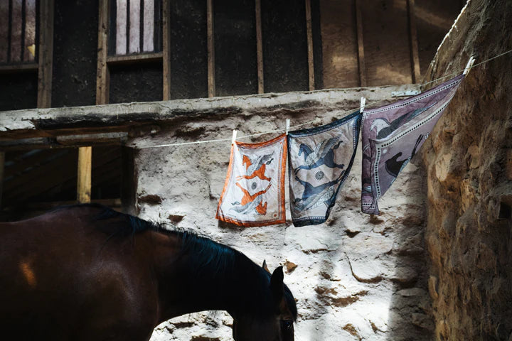 Pegasus Silk Bandana | Orange