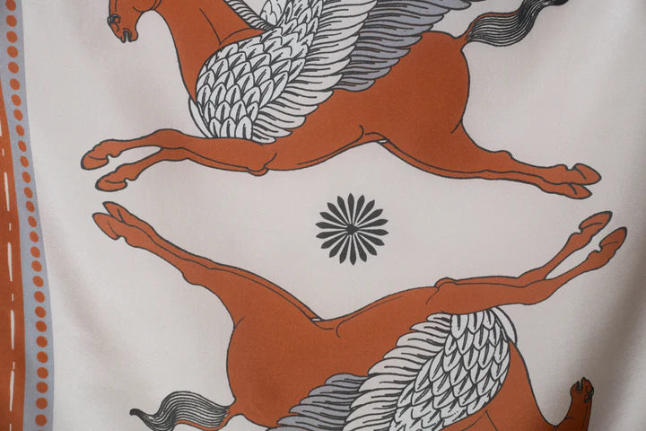 Pegasus Silk Bandana | Orange