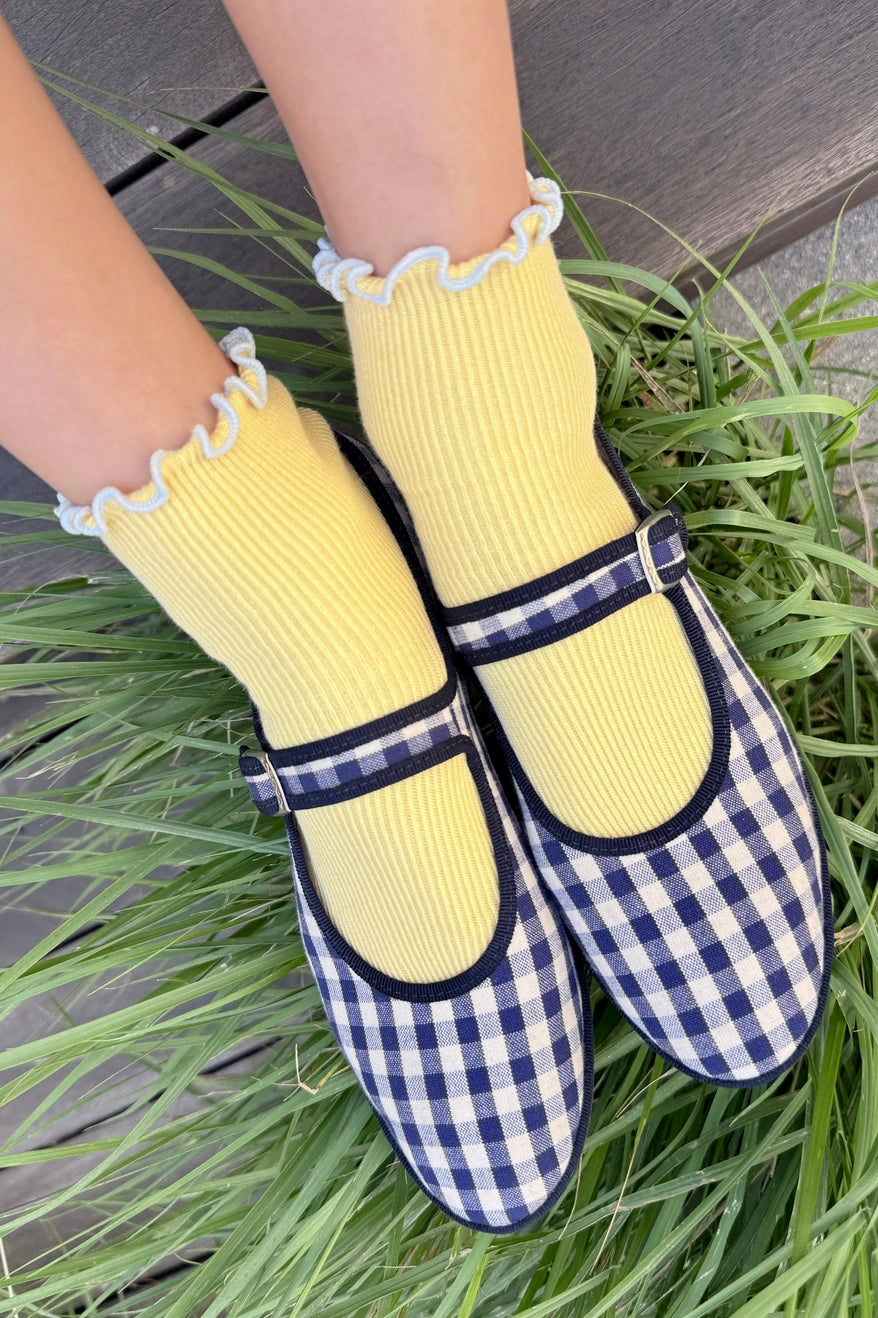 The Petite Ruffled Socks | Butter + Baby Blue
