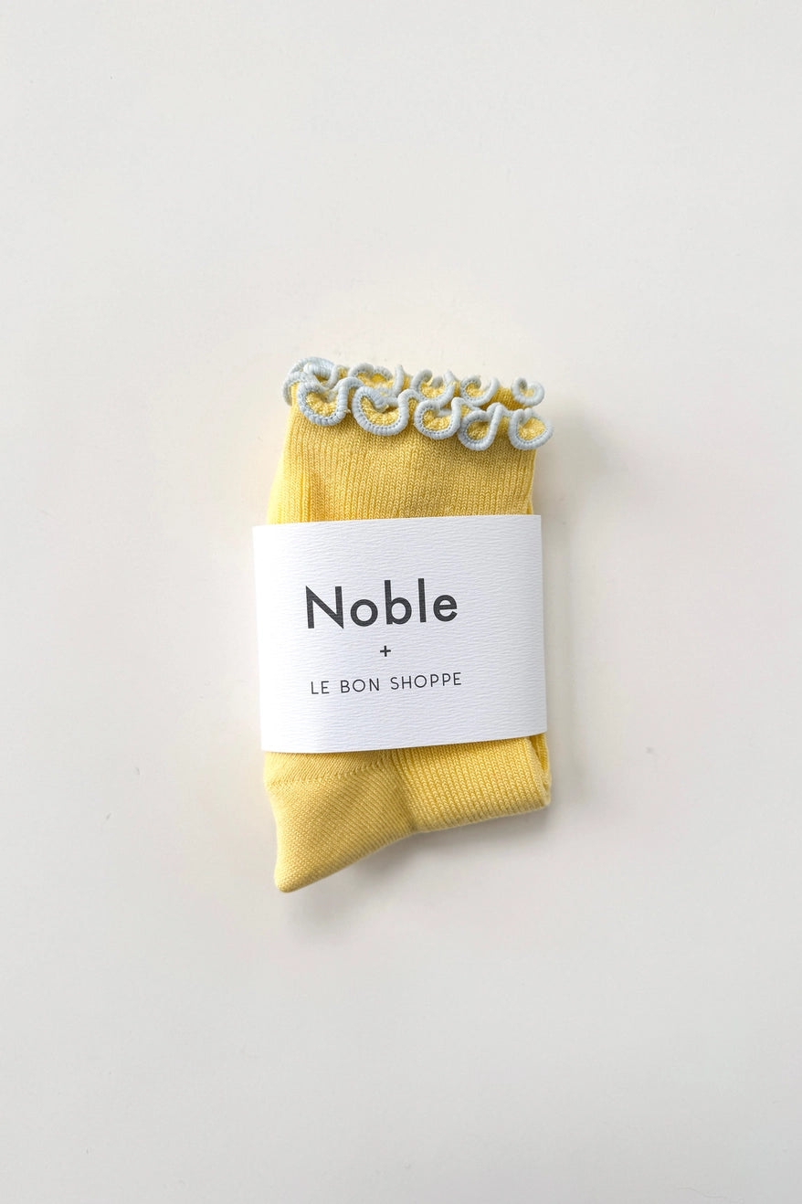 The Petite Ruffled Socks | Butter + Baby Blue
