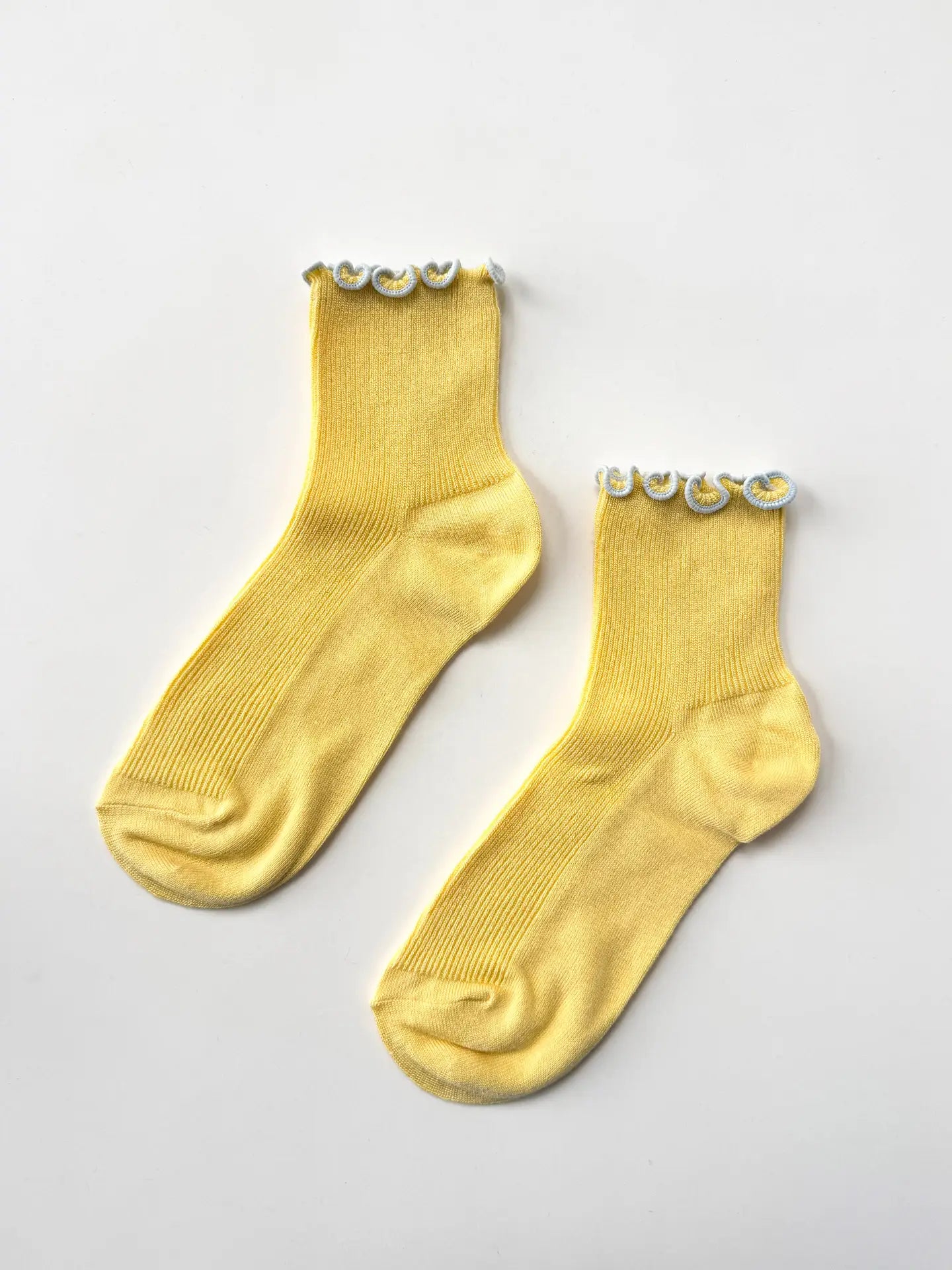 The Petite Ruffled Socks | Butter + Baby Blue