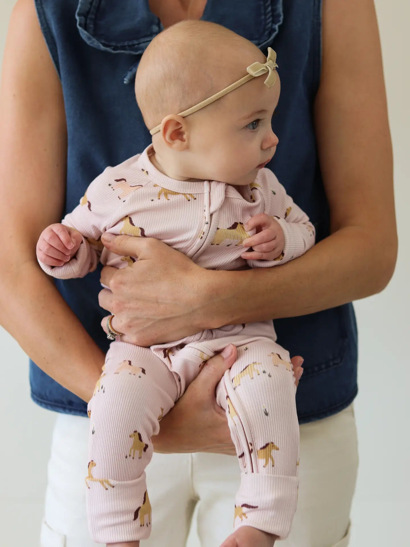 Pink Ponies | Zip Pajamas