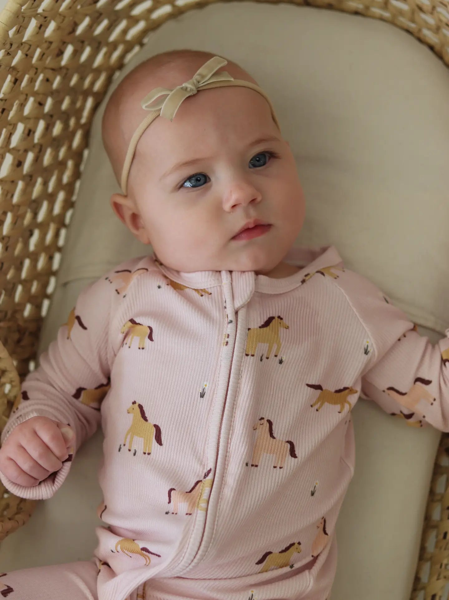 Pink Ponies | Zip Pajamas