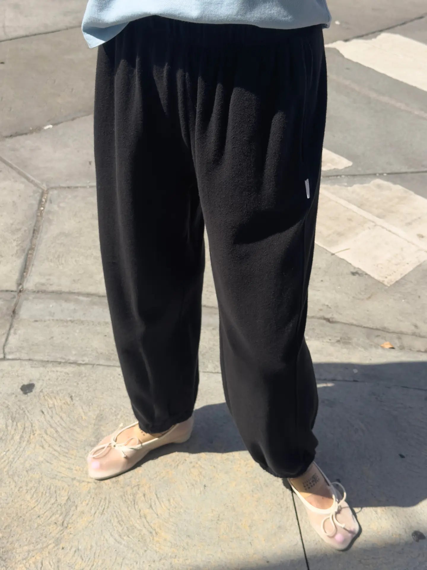 Pointelle Balloon Pants | Black