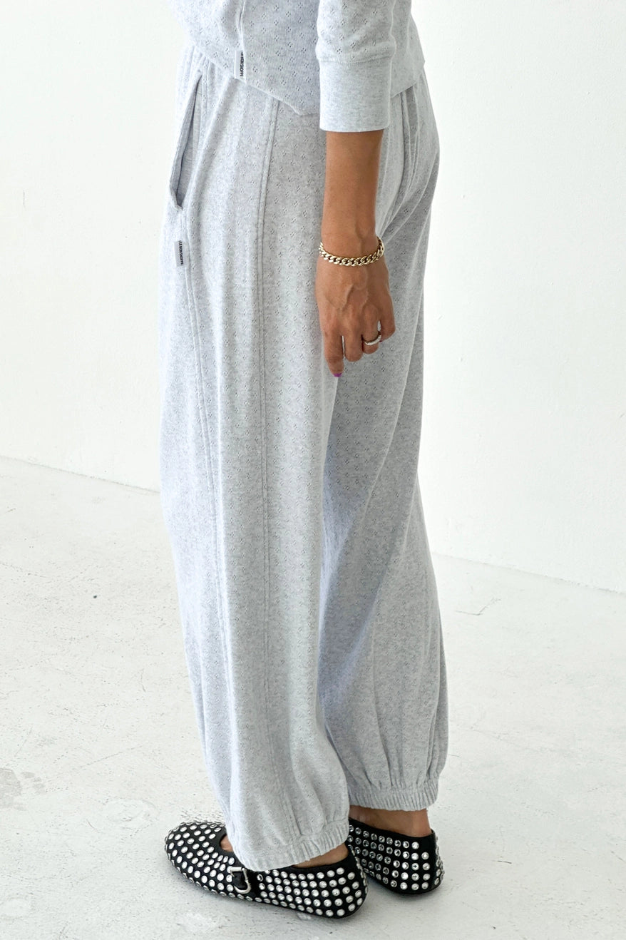 Pointelle Balloon Pants | Icy Grey