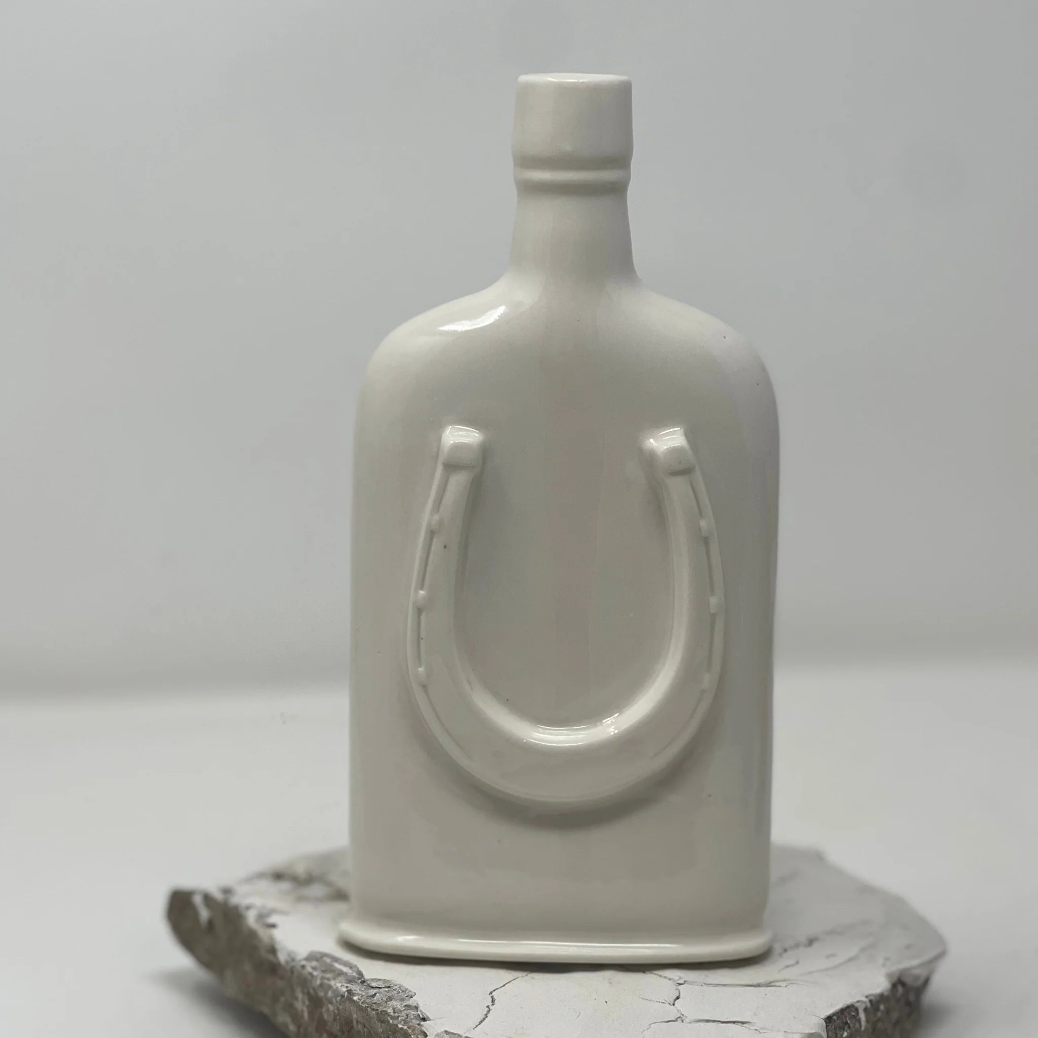 Porcelain Horseshoe Flask