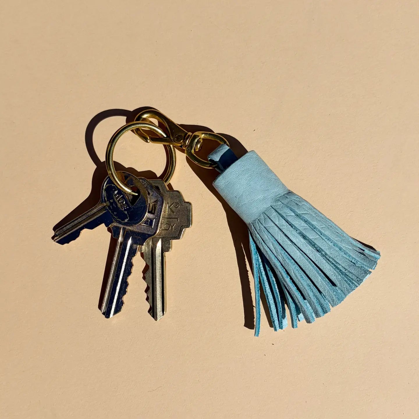 Robin Leather Tassel Keychain