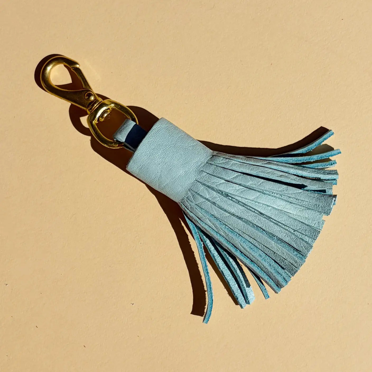 Robin Leather Tassel Keychain