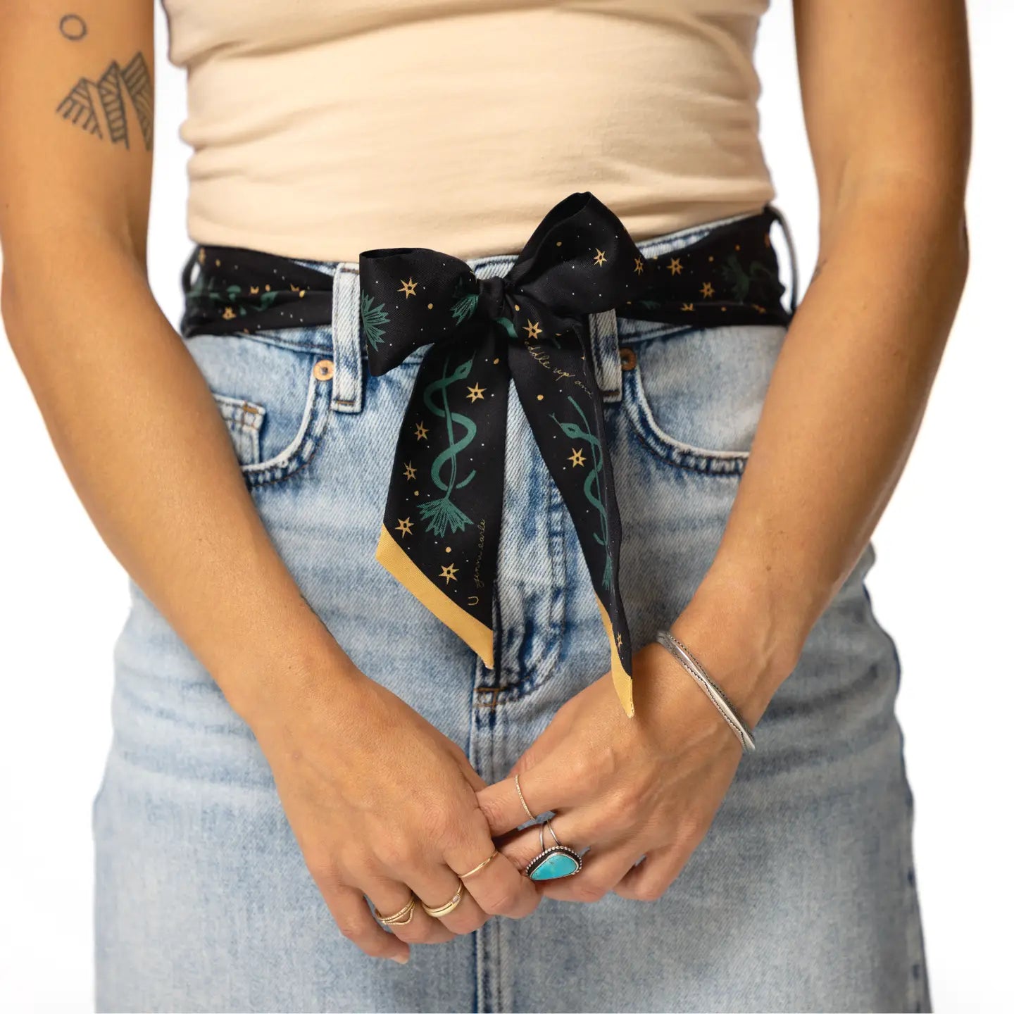 “Saddle Up and Lasso the Star” | Silk Twilly Scarf